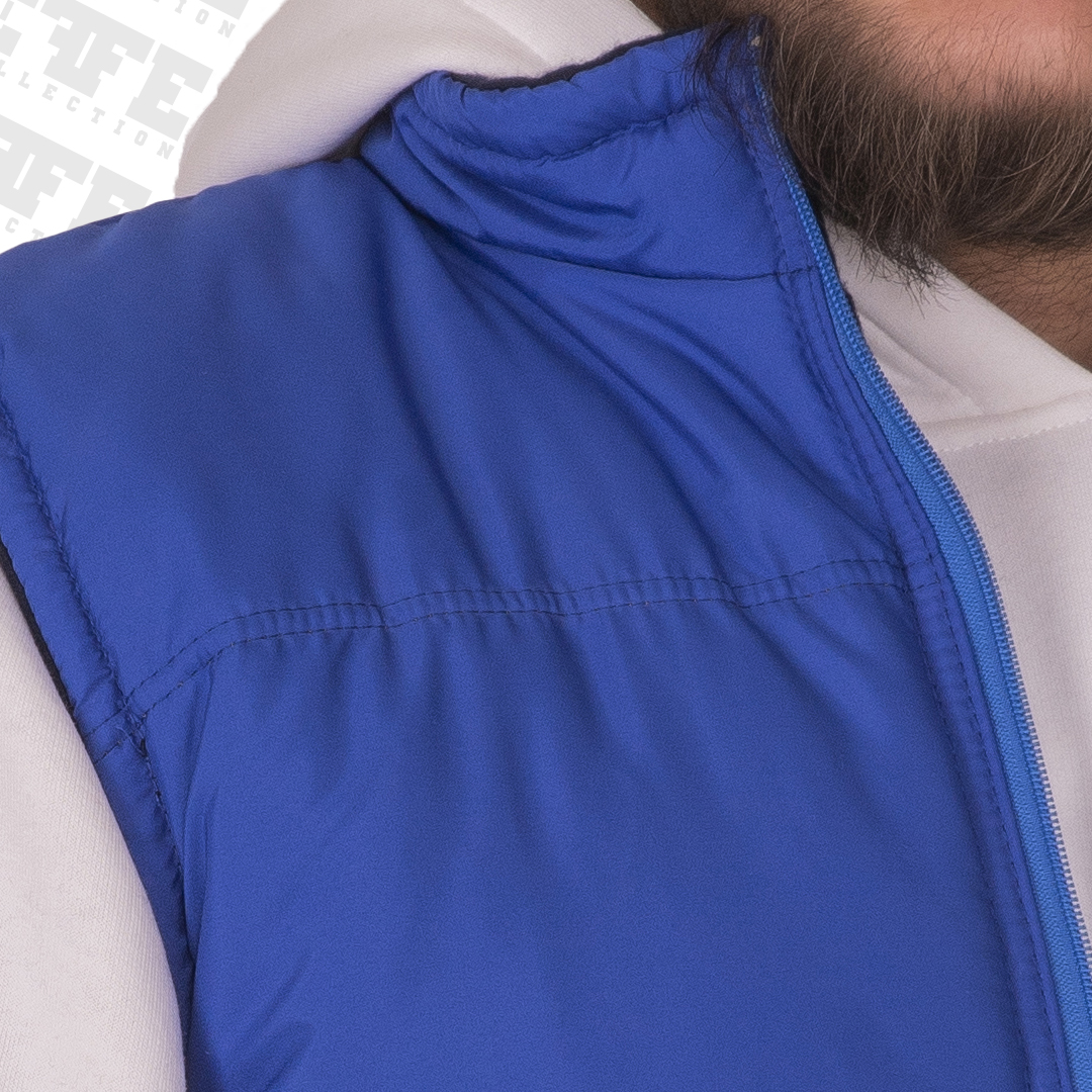 Basic  Anorak Yelek 3 Cepli Saks Mavi