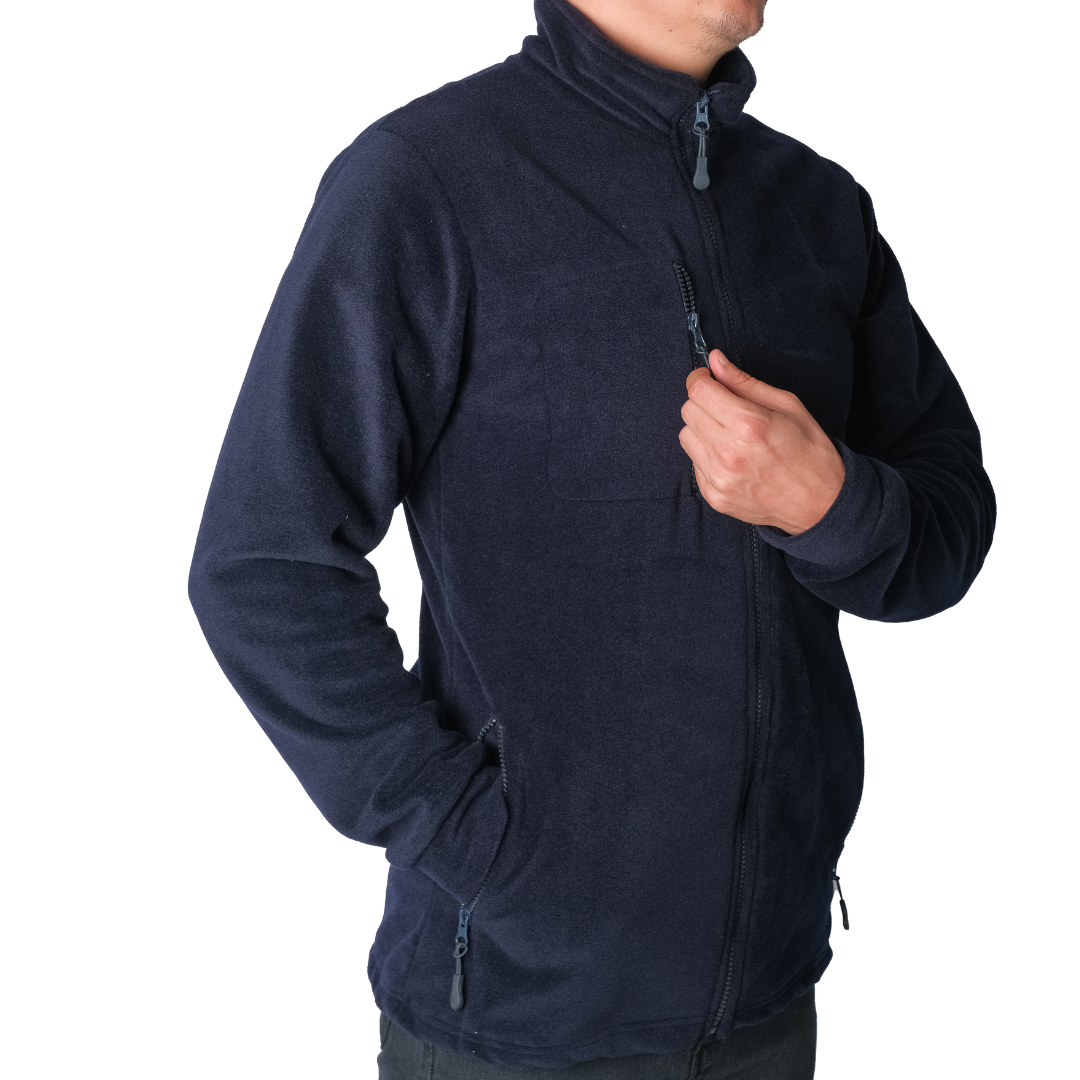 Baskılı Basic Polar Mont 3 Cepli Lacivert