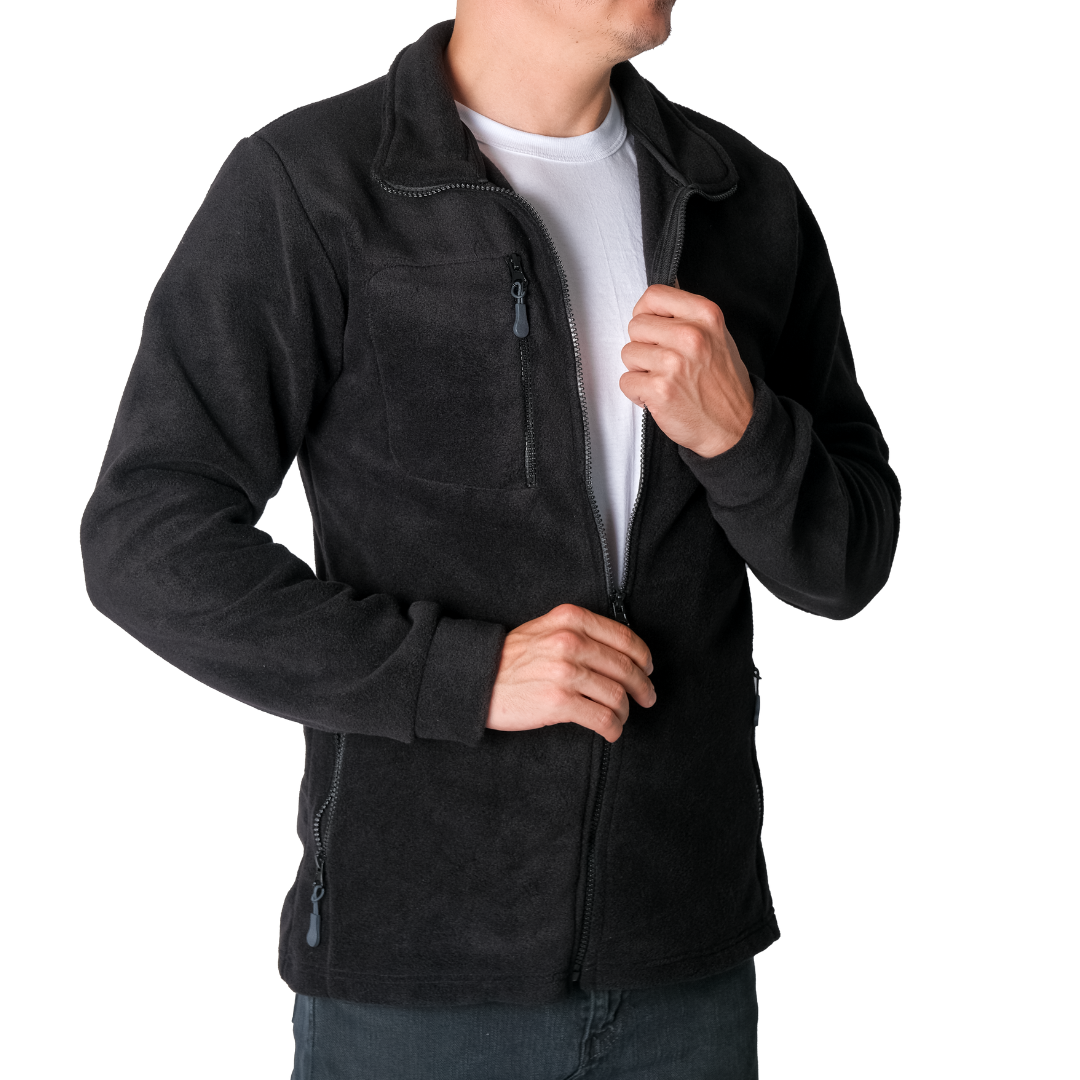 Baskılı Basic Polar Mont 3 Cepli Siyah Baskılı Basic Polar Mont 3 Cepli Siyah