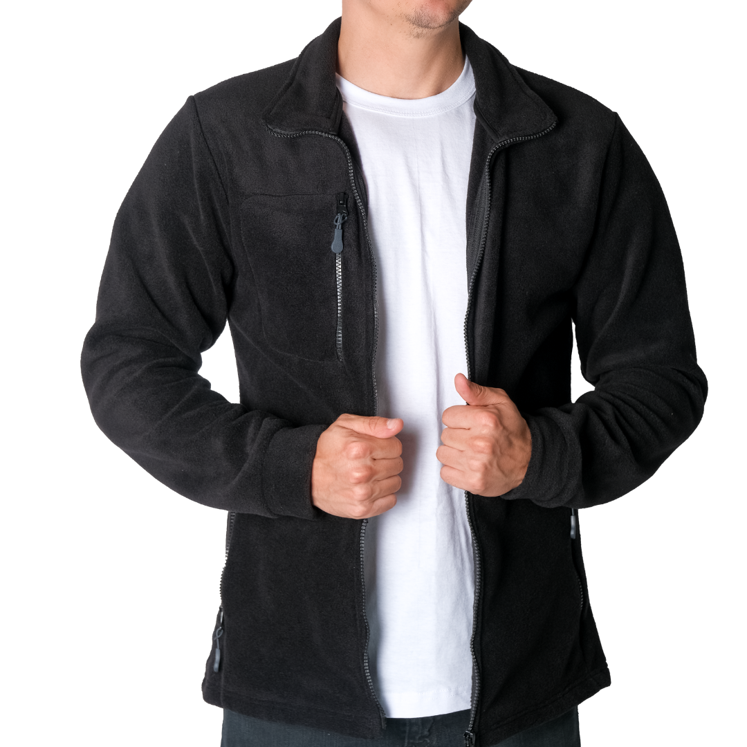 Baskılı Basic Polar Mont 3 Cepli Siyah Baskılı Basic Polar Mont 3 Cepli Siyah