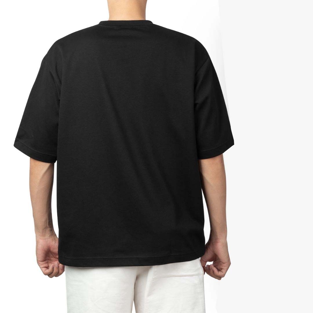 Baskılı Over Size T-shirt Siyah - Premium