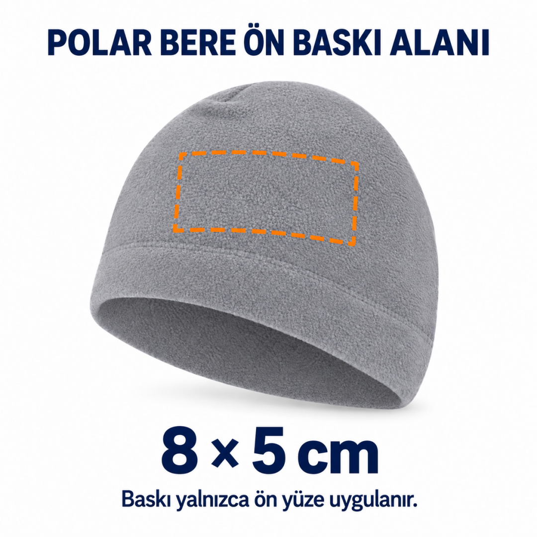 Baskılı Polar Bere Gri Baskılı Polar Bere Gri