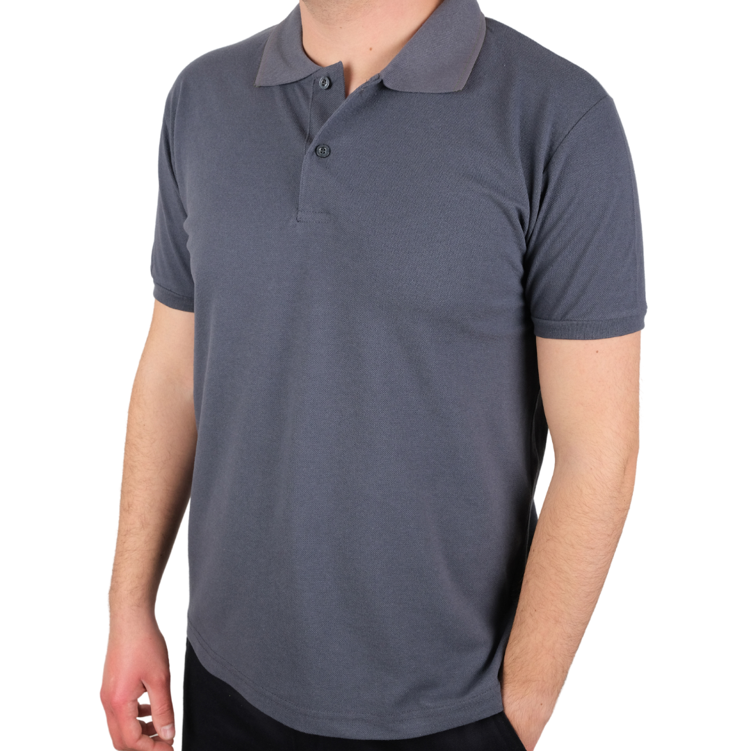 Baskılı Polo Yaka Tişört Premium Antrasit Baskılı Polo Yaka Tişört Premium Antrasit