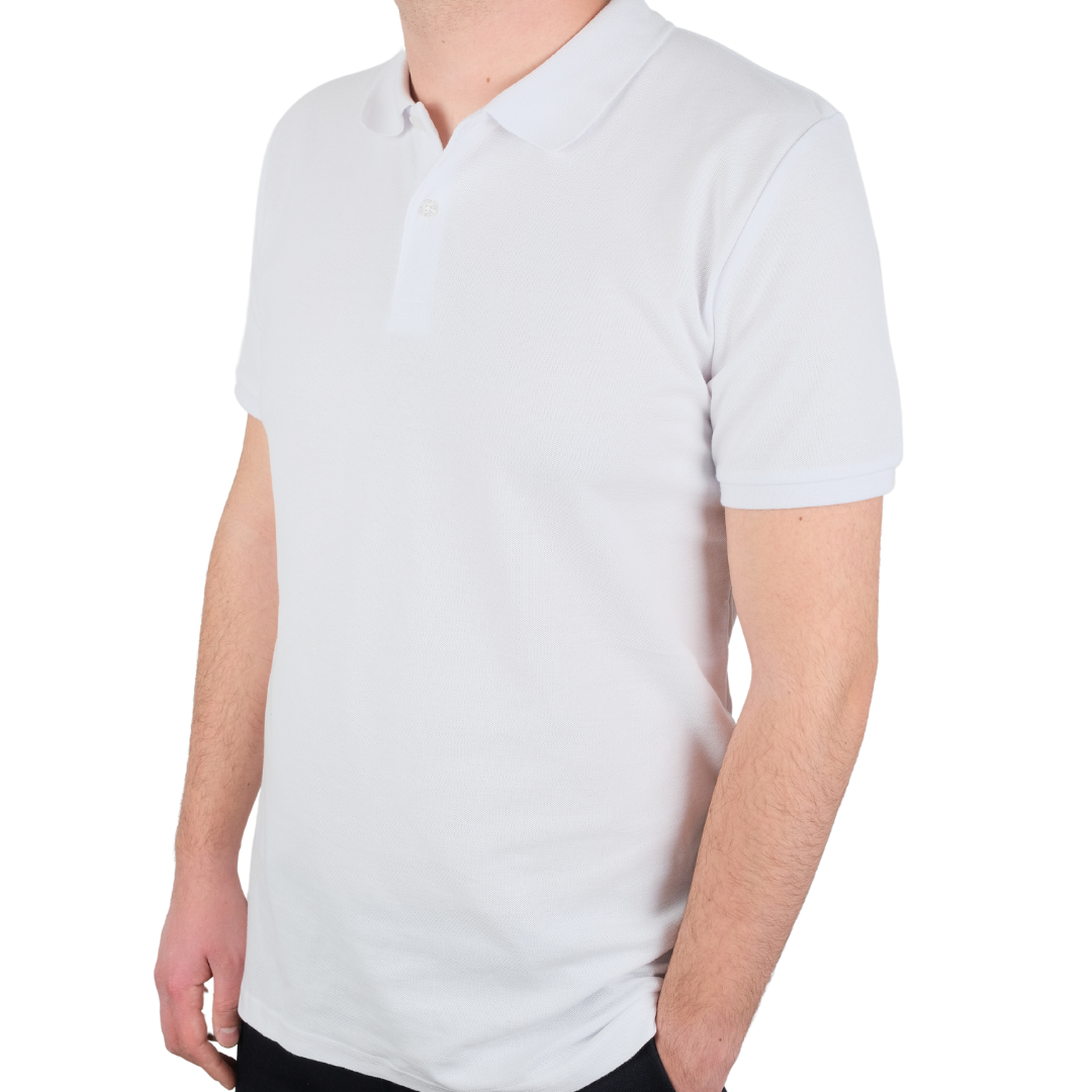 Baskılı Polo Yaka Tişört Premium Beyaz Baskılı Polo Yaka Tişört Premium Beyaz