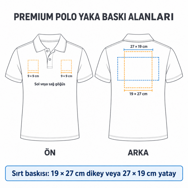 Baskılı Polo Yaka Tişört Premium Kırmızı