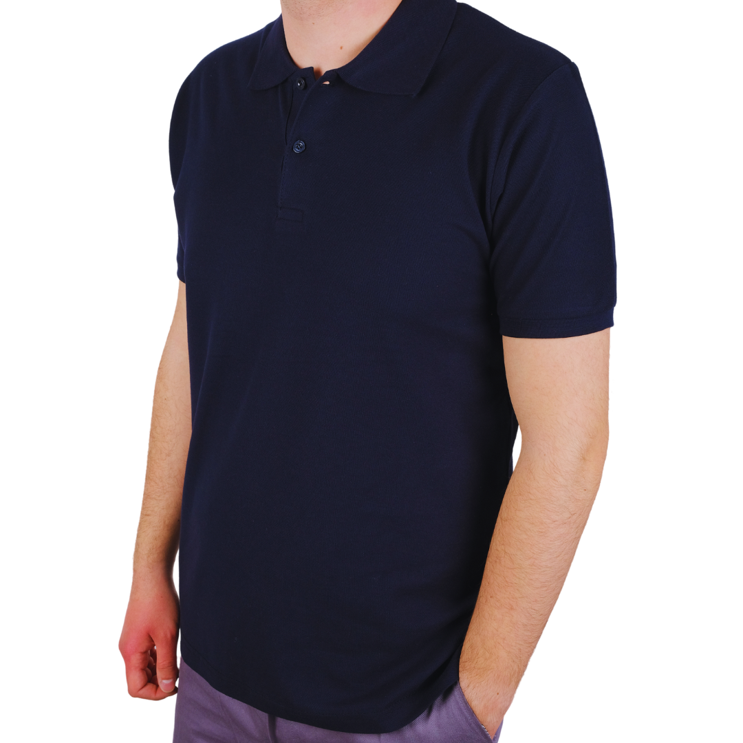 Baskılı Polo Yaka Tişört Premium Lacivert Baskılı Polo Yaka Tişört Premium Lacivert
