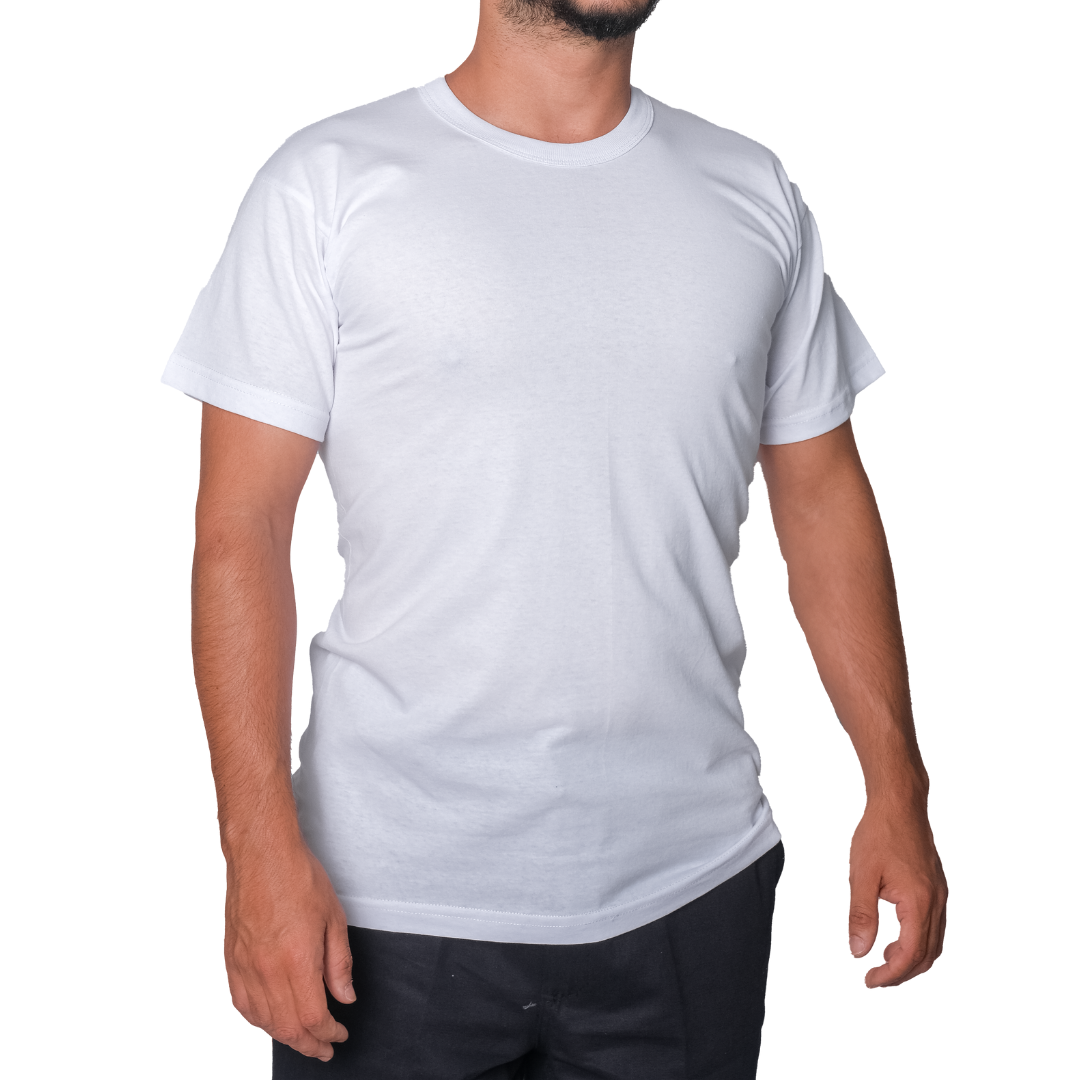 Baskılı Sıfır Yaka Company Tişört Beyaz