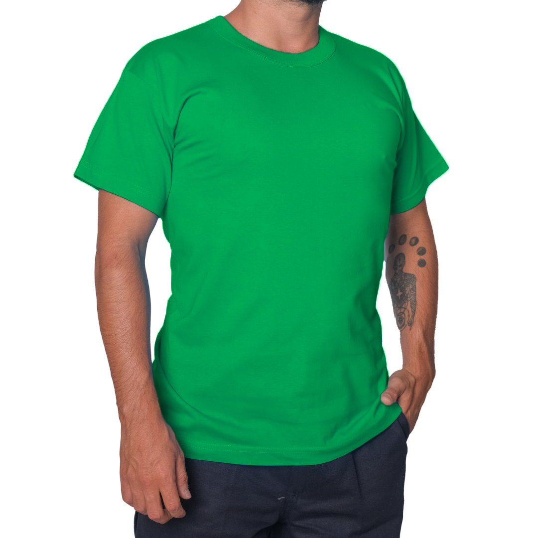 Baskılı Sıfır Yaka Company Tişört Yeşil