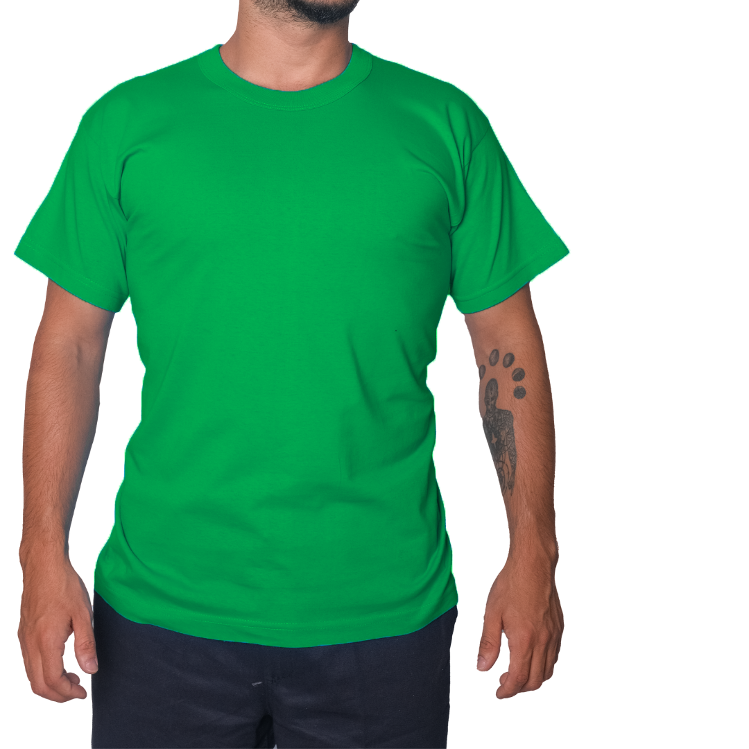 Baskılı Sıfır Yaka Company Tişört Yeşil