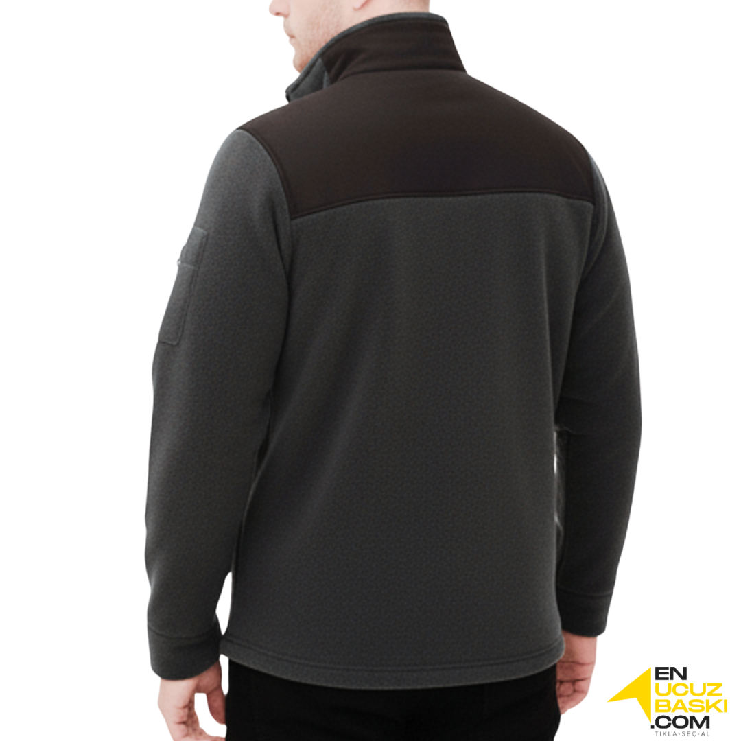 Baskılı Softshelli Polar Mont 3 Cepli / Gri İş Kıyafeti Baskılı Softshelli Polar Mont 3 Cepli / Gri İş Kıyafeti