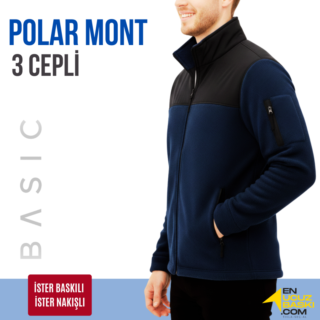 Baskılı Softshelli Polar Mont 3 Cepli / Lacivert İş Kıyafeti Baskılı Softshelli Polar Mont 3 Cepli / Lacivert İş Kıyafeti