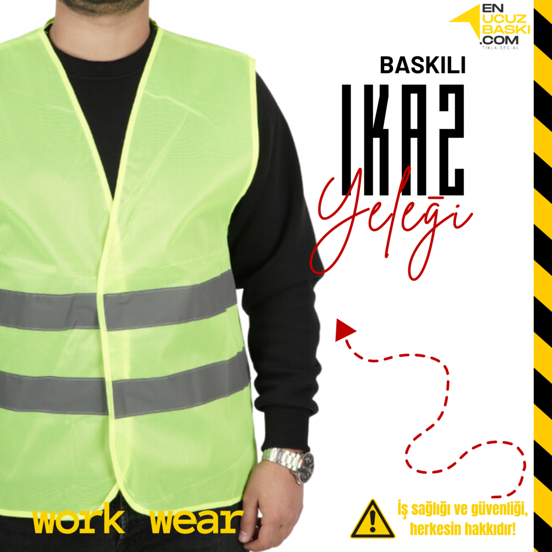 İkaz Yeleği İşçi Sarı