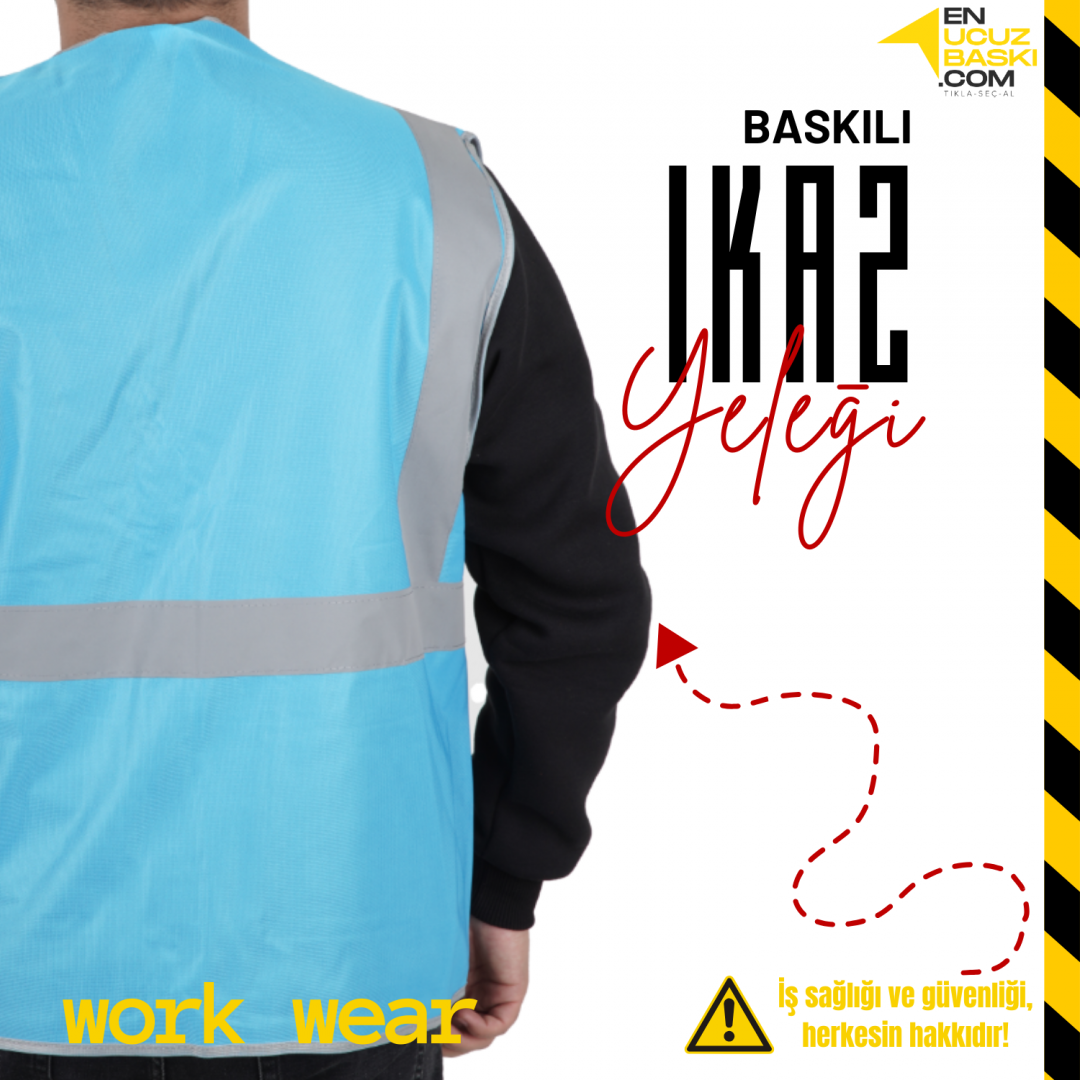 İkaz Yeleği İşçi Turkuaz