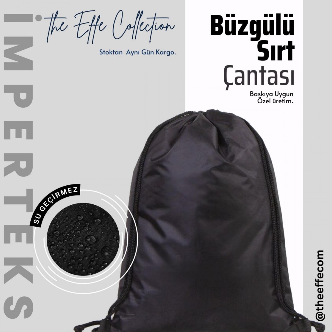 İmperteks Sırt Çantası  32x45 Cm Siyah (25 Adet)