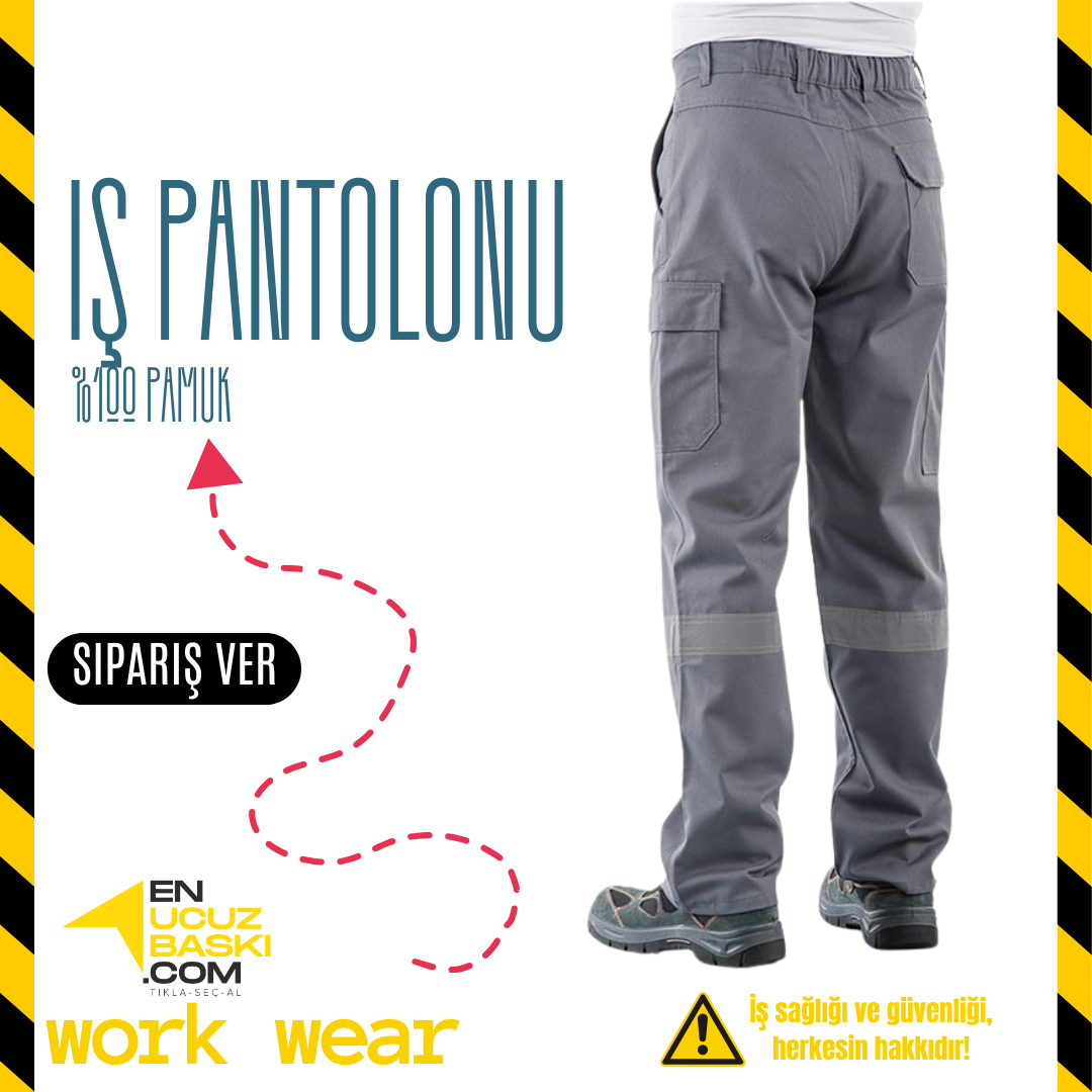 İş Pantolonu Gri - İş Kıyafeti İş Pantolonu Gri - İş Kıyafeti