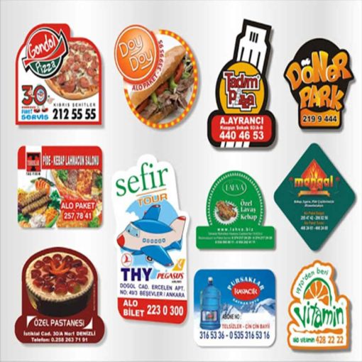 Parlak Selefonlu Magnet Kenarları Özel Kesim 60 Mikron Renkli 1000 Adet