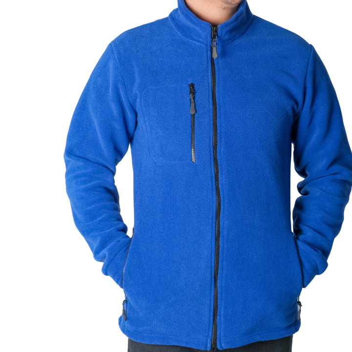 Baskılı Basic Polar Mont 3 Cepli Saks Mavi