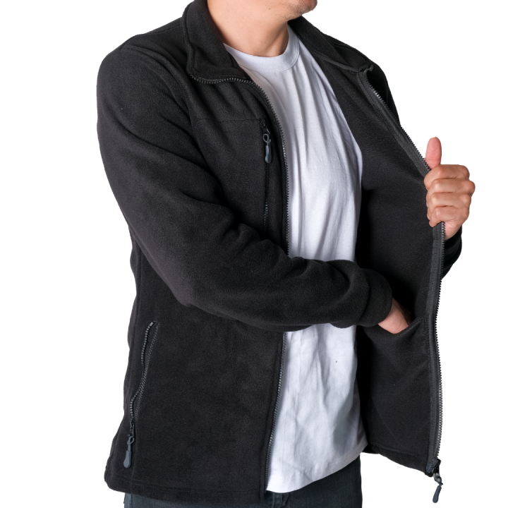 Baskılı Basic Polar Mont 3 Cepli Siyah