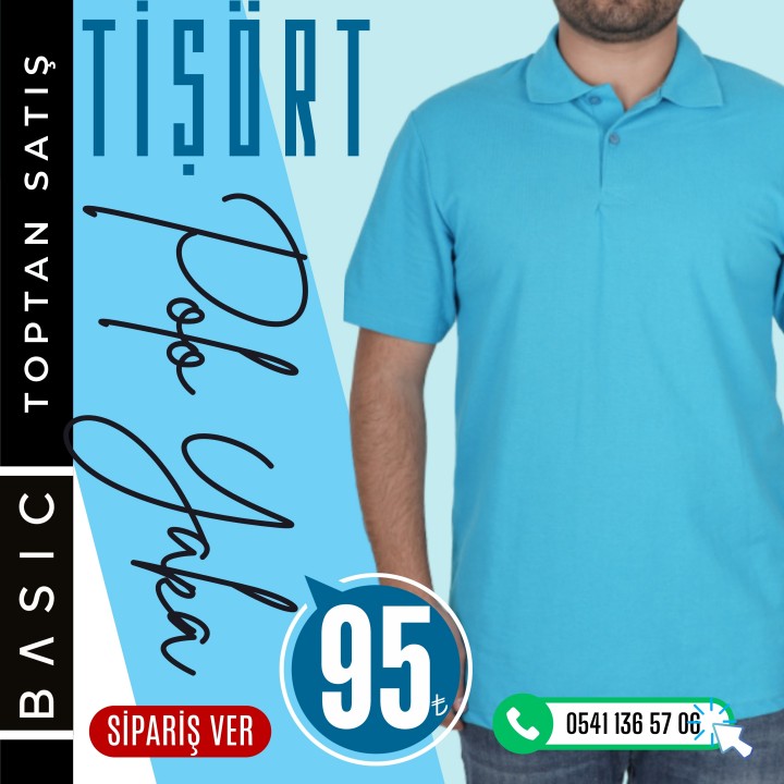 Basic Polo Yaka Turkuaz
