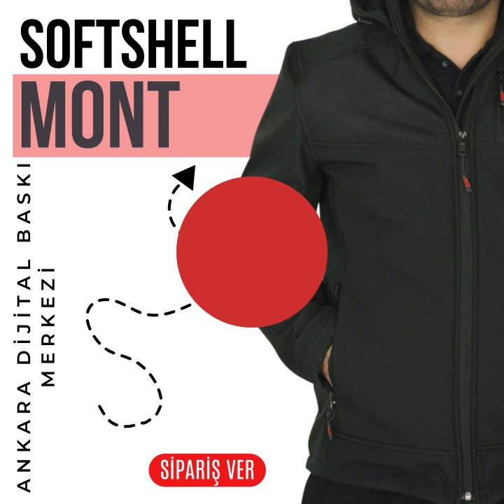 Basic Softshell Mont Kapşonlu Siyah