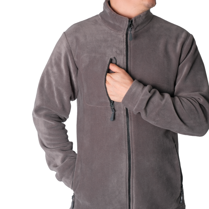 Baskılı Basic Polar Mont 3 Cepli Gri