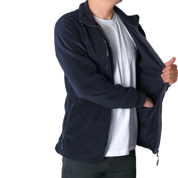 Baskılı Basic Polar Mont 3 Cepli Lacivert