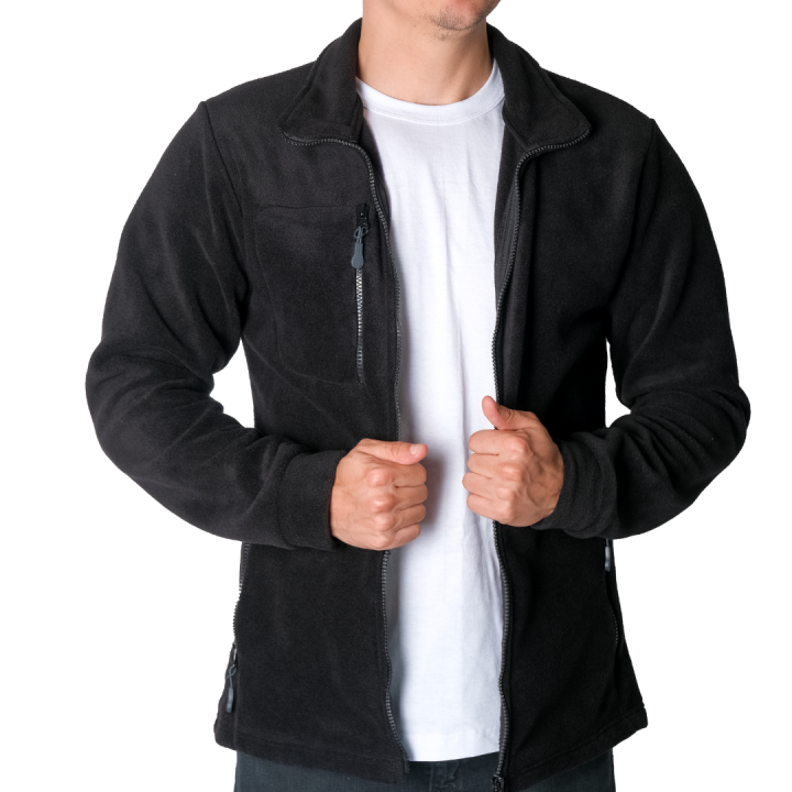 Baskılı Basic Polar Mont 3 Cepli Siyah