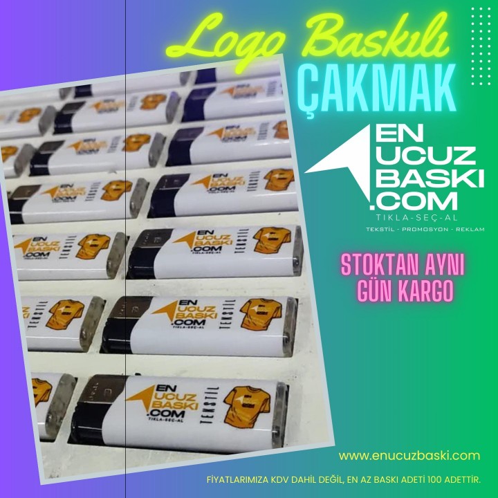 Baskılı Çakmak Çift Yön Baskı (en Az 100 Adet)