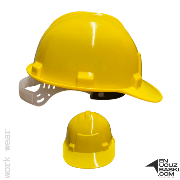 Baskılı İşçi Baret Sarı - İş Kıyafeti