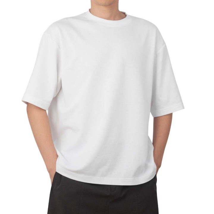 Baskılı Over Size T-shirt Beyaz - Premium