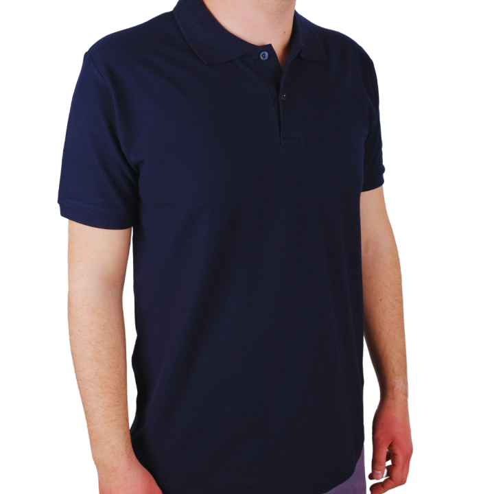 Baskılı Polo Yaka Tişört Premium Lacivert