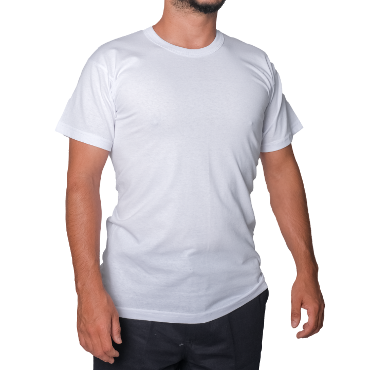 Baskılı Sıfır Yaka Company Tişört Beyaz