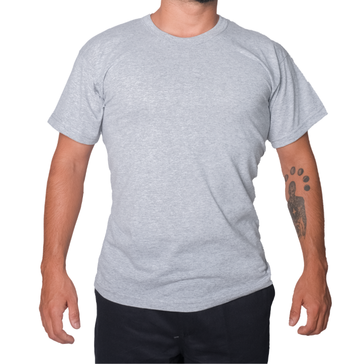 Baskılı Sıfır Yaka Company Tişört Gri