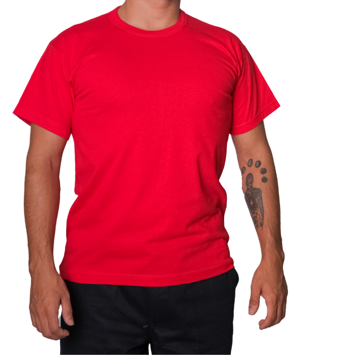 Baskılı Sıfır Yaka Company Tişört Kırmızı