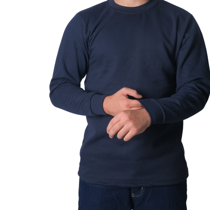 Baskılı Sıfır Yaka Sweat Lacivert Baskılı Sıfır Yaka Sweat Lacivert