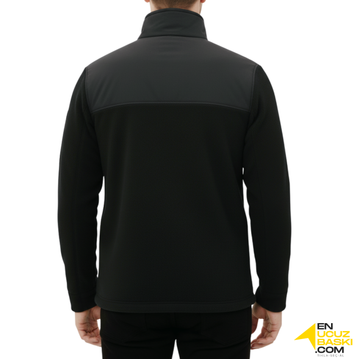 Baskılı Softshelli Polar Mont 3 Cepli / Siyah İş Kıyafeti Baskılı Softshelli Polar Mont 3 Cepli / Siyah İş Kıyafeti