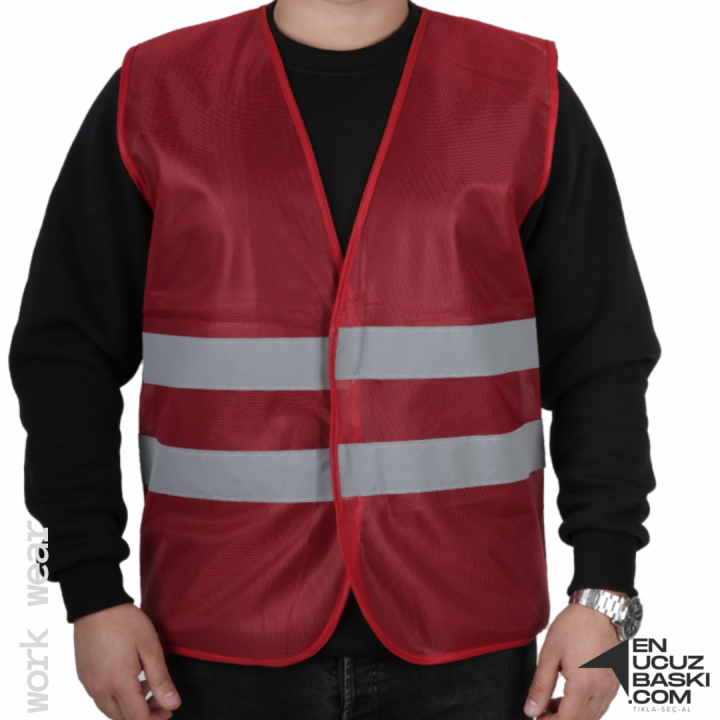 İkaz Yeleği İşçi Kırmızı