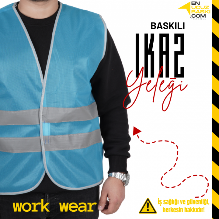 İkaz Yeleği İşçi Turkuaz