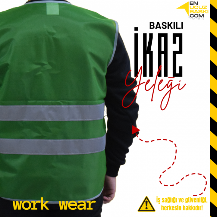 İkaz Yeleği İşçi Yeşil