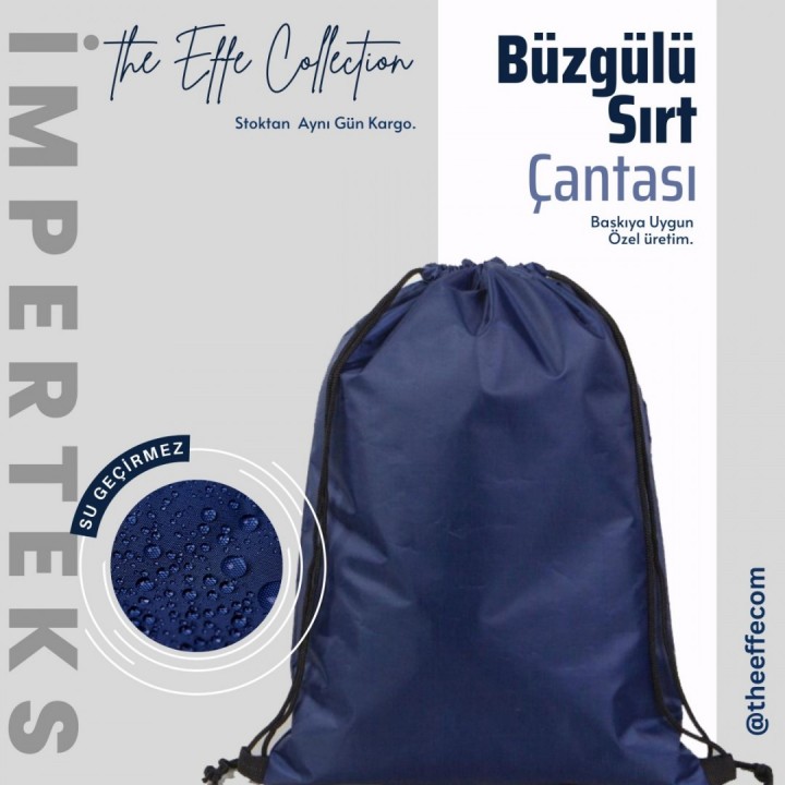 İmperteks Sırt Çantası  32x45 Cm Lacivert (25 Adet)