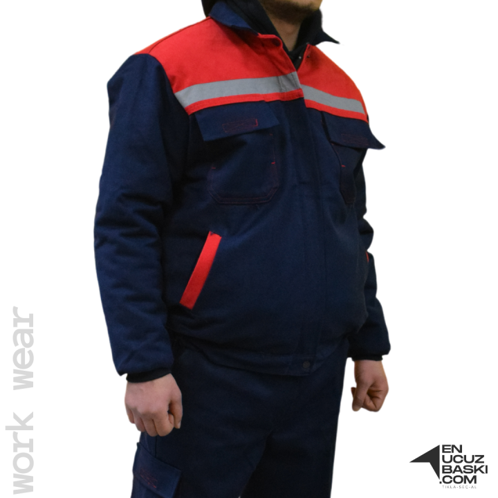 İş Montu Gabardin Lacivert  - İş Kıyafeti