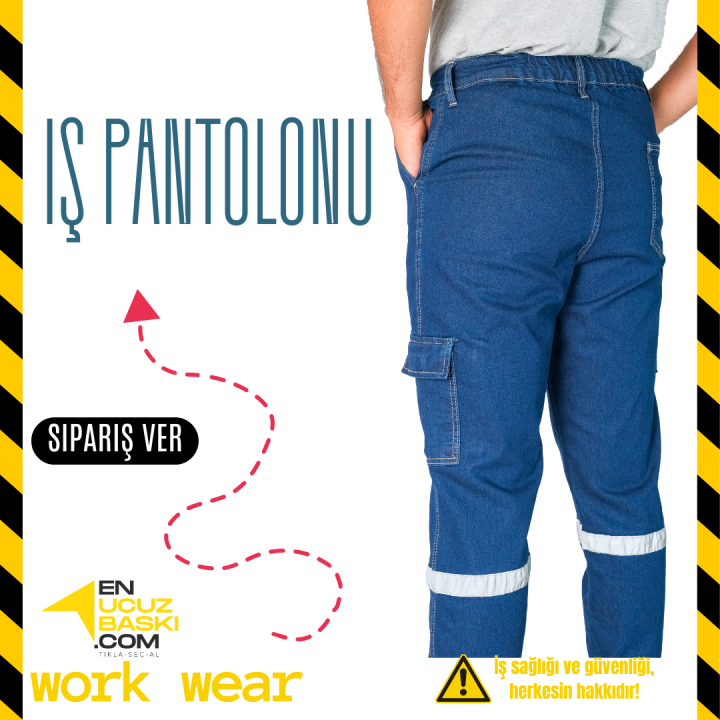 İş Pantolonu Likralı Kot - İş Kıyafeti