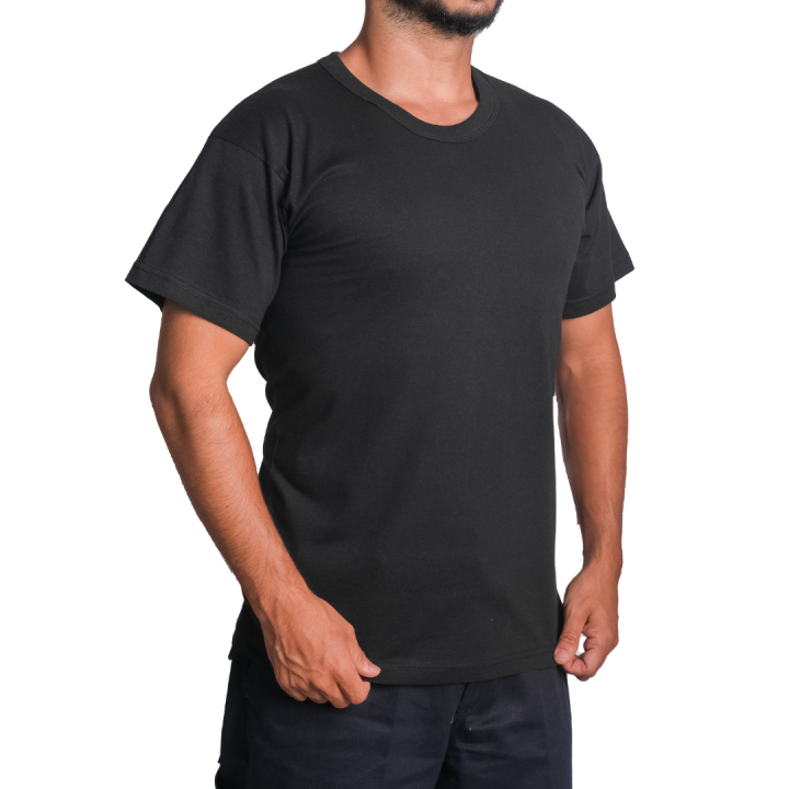 Baskılı Sıfır Yaka Company Tişört Siyah