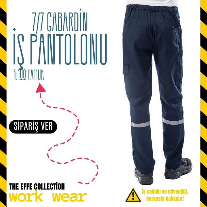 Work Wear İşçi Pantolonu / Lacivert ( Logo Baskılı )